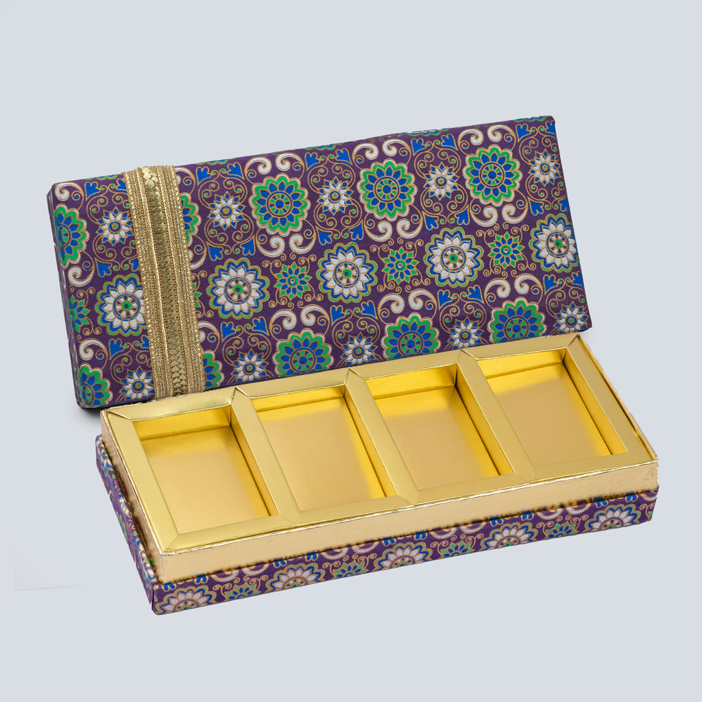 DRY FRUITS BOX - 4 PARTITION MAHARAJA - (PK - 10)