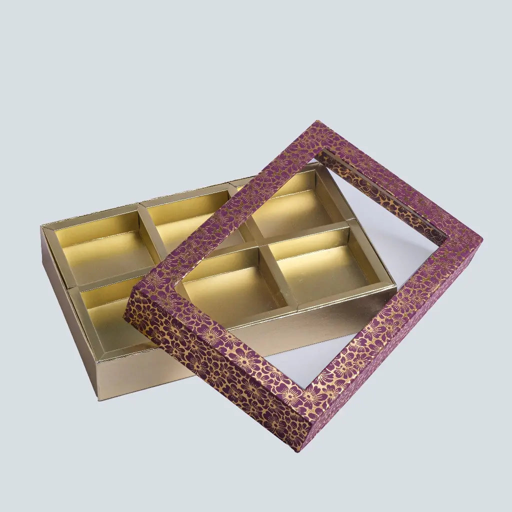 HAMPER BOX - 6 PARTITION HAMPER (SMALL) (PK - 8)