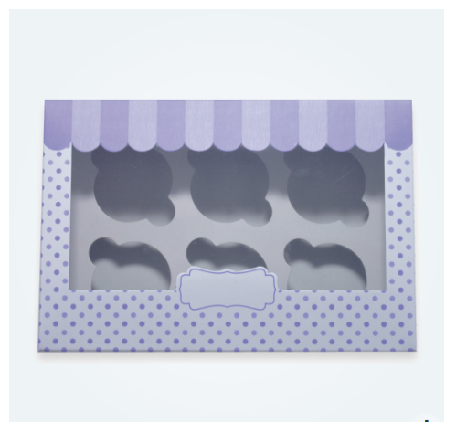 BAKERY & CAKE BOX - 6 PIECE CUP CAKE BOX WITH TRAY (PK - 60)