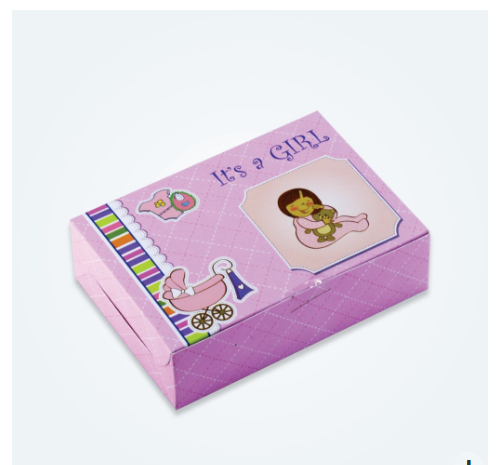 FOLDING BOX  - 250 GM BABY GIRL (PK - 50)