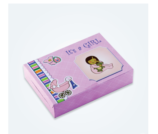 FOLDING BOX  - 500 GM BABY GIRL (PK - 50)