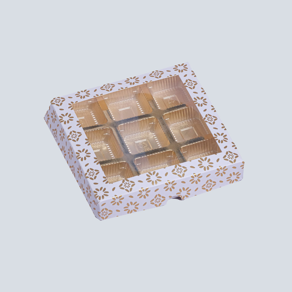 CHOCOLATE BOX - 9 PIECE CHOCOLATE (PK - 100)