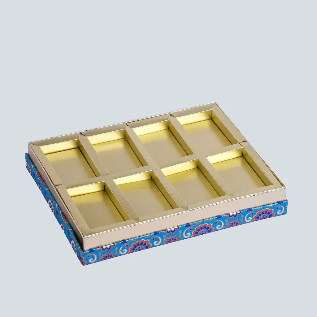 DRY FRUITS BOX - 8 PARTITION MAHARAJA - (PK - 8)