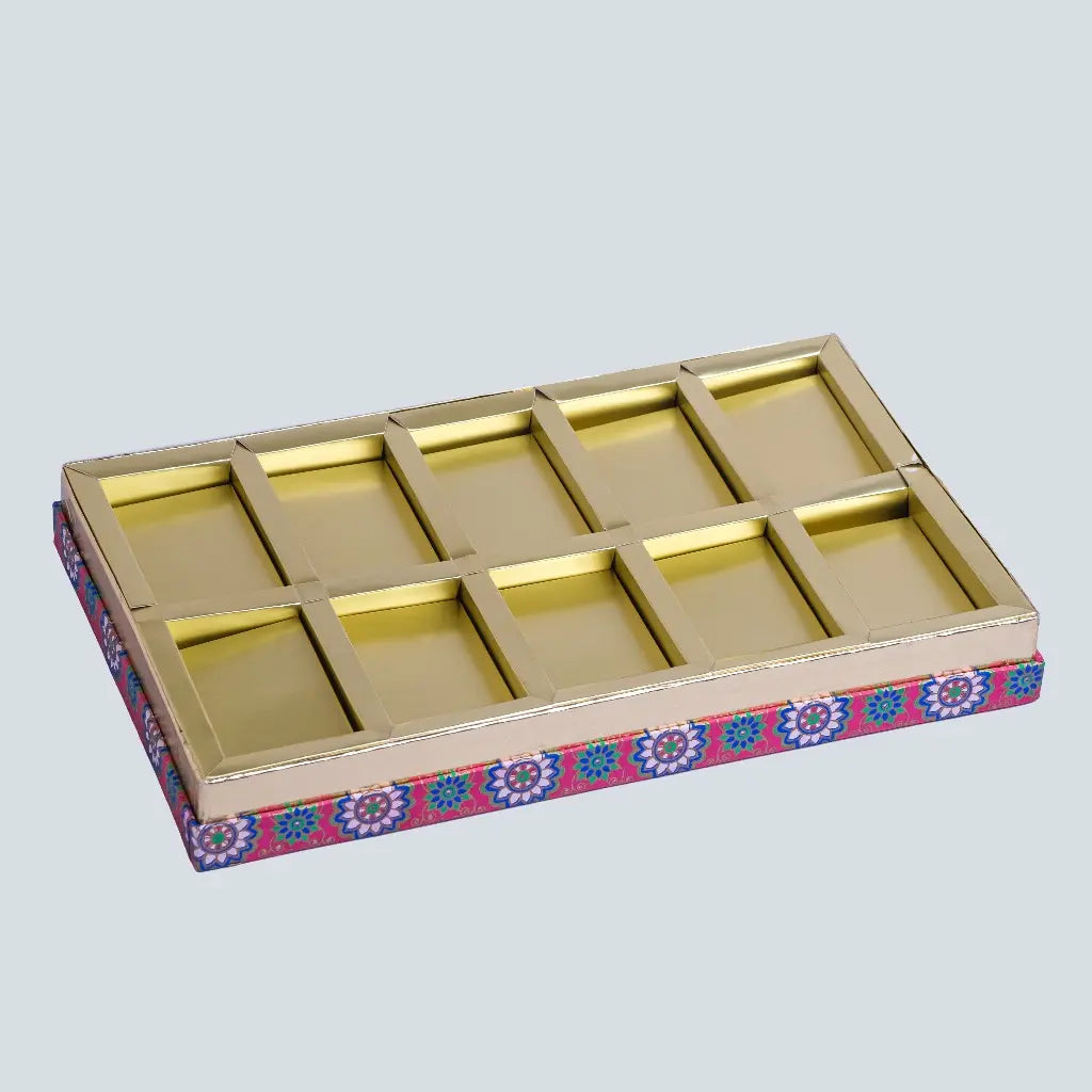 DRY FRUITS BOX - 10 PARTITION MAHARAJA (PK - 6)