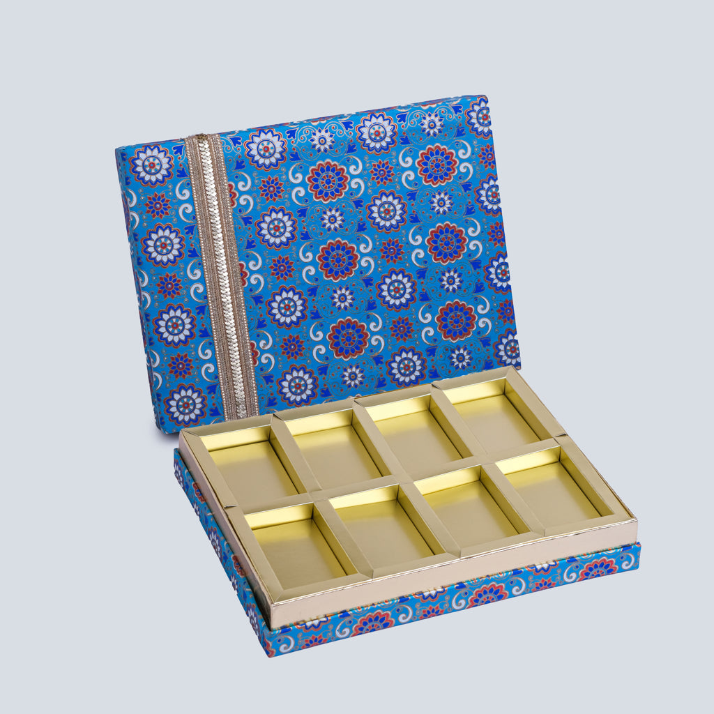 DRY FRUITS BOX - 8 PARTITION MAHARAJA - (PK - 8)