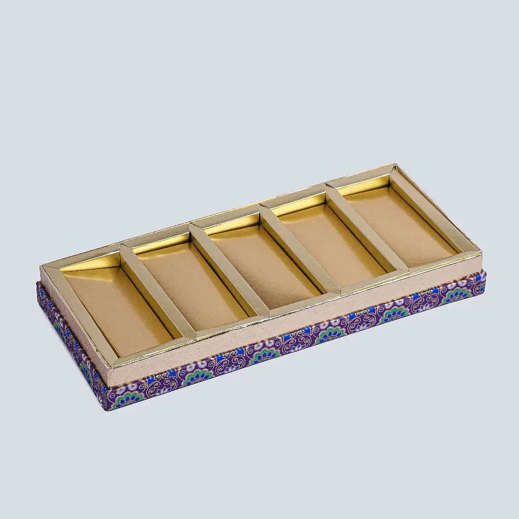 DRY FRUITS BOX - 5 PARTITION MAHARAJA - (PK - 8)