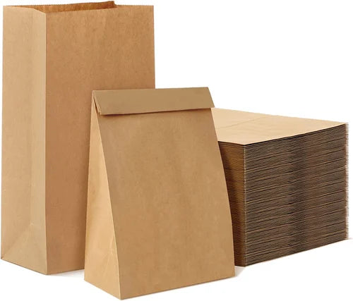 Flat Paper Grocery Bag