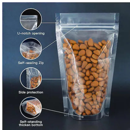 LAMINATED STANDUP POUCH - TRANSPARENT OR CLEAR WITH ZIPPER