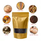 LAMINATED STAND-UP POUCH WITH ZIPPER - MATT FINISH GOLDEN COLOR